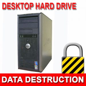 Mobile hard drive data destruction